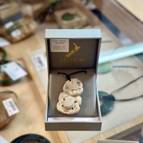 Hei Tiki Whale Bone Necklace