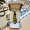 Te Wahi Pounamu Flower Jade Pendant with Koru 70mm