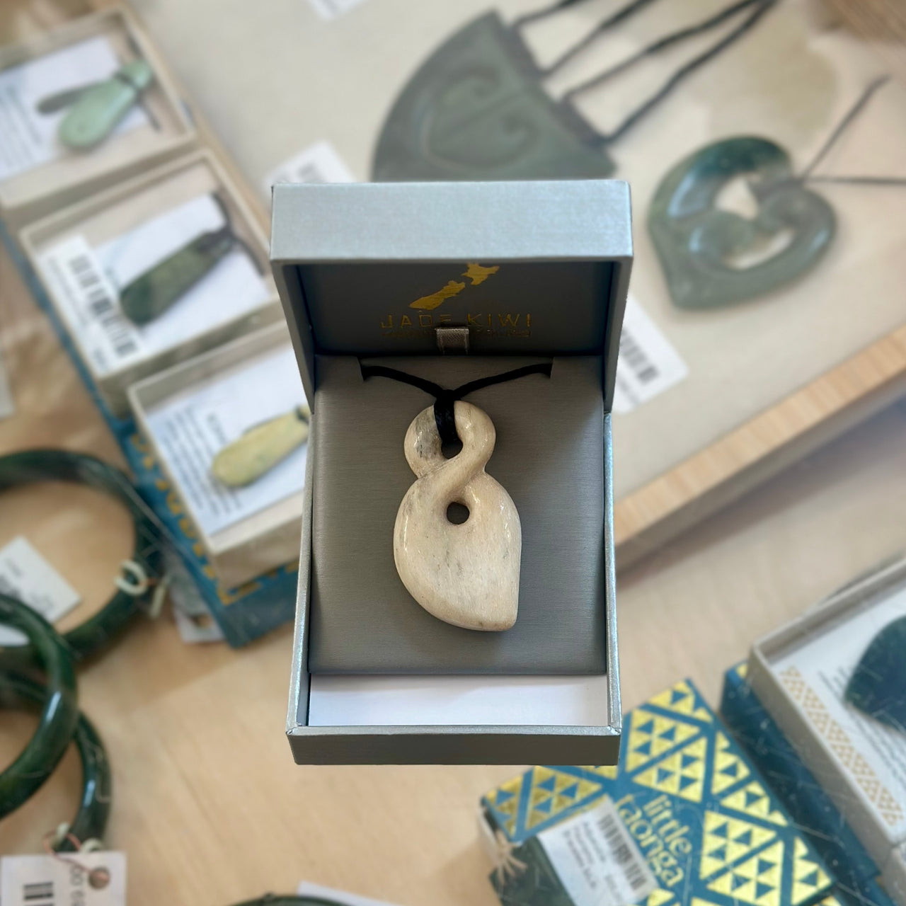 Twist with Point Whale Bone Necklace