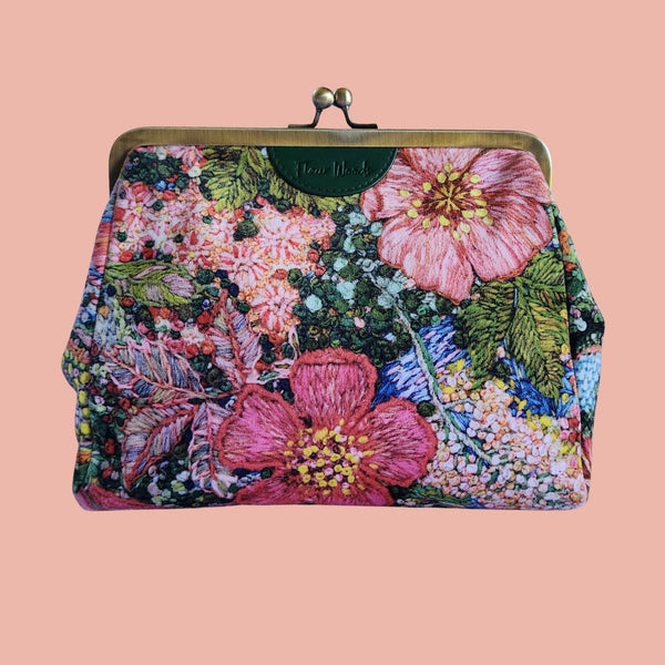 Fleur Woods Large Velvet Clutch Bag