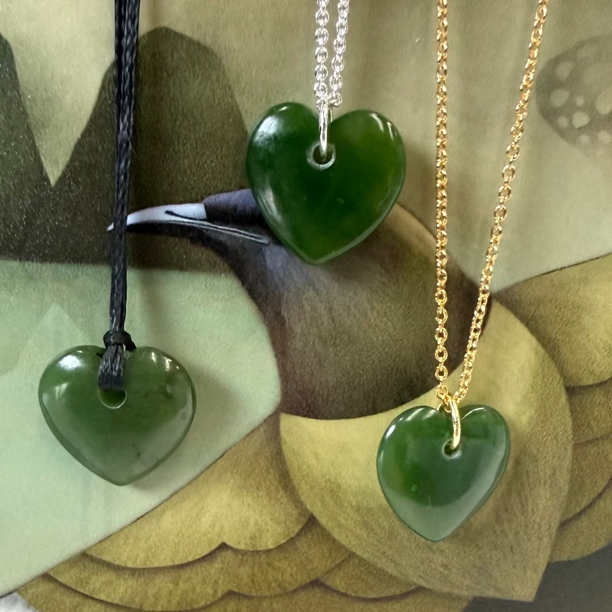 Pepi Heart Greenstone Necklaces