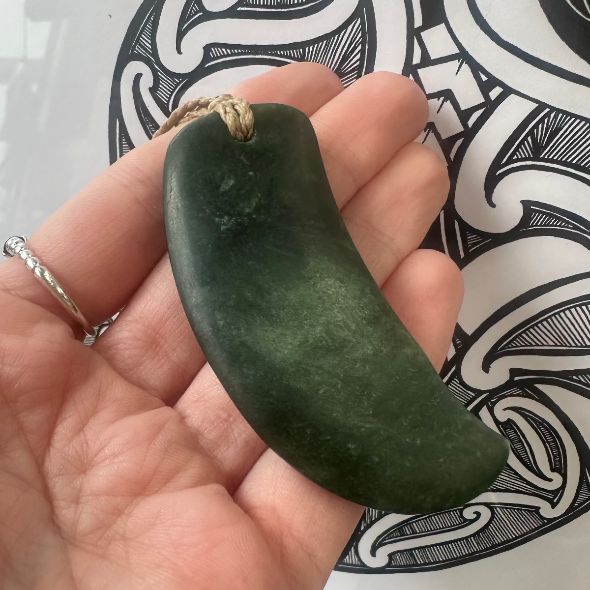 Pounamu Niho Whale Tooth Necklace