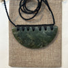 Pounamu Breast Plate - Medium - Black cord