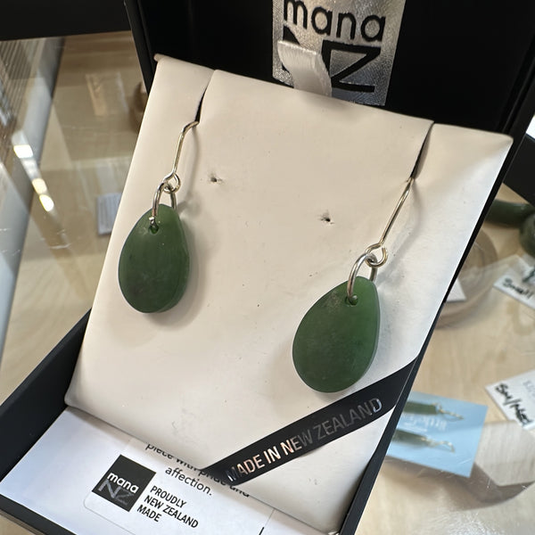 Greenstone Drop Earrings - Boxed