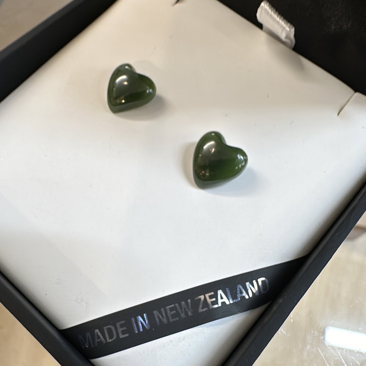 Greenstone Heart Studs