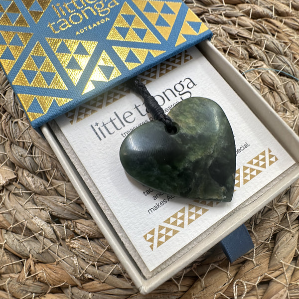 Little Taonga Pounamu Heart Necklace