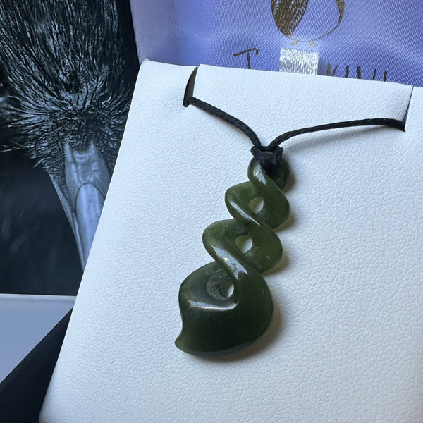 Triple Greenstone Jade Twist