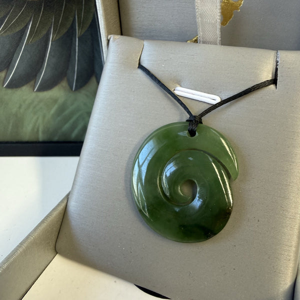 Greenstone Koru Necklace Medium