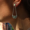 Niho Breastplate Silver Earrings