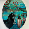 S/S & Paua Wave Necklace 16mm