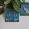 Kauae Breastplate Silver Earrings