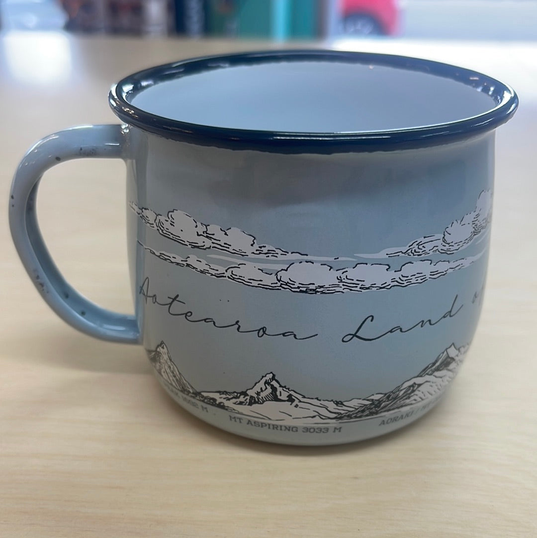 Land of the Long White Cloud Enamel Mug