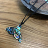 Paua shell whale fluke pendant