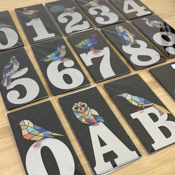 Native Bird House Numbers