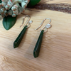 Nephrite Greenstone Pinnacle Drop Earrings