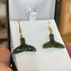 Greenstone Whale Fluke Earrings